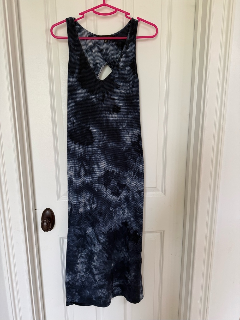 3/$30 Sanctuary navy blue and Gray Tie-Dye Maxi Dress